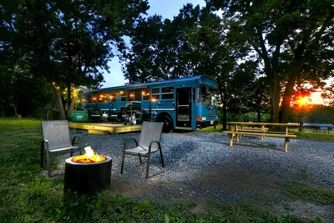 Skoolie on Charming 40-Acre Farm
