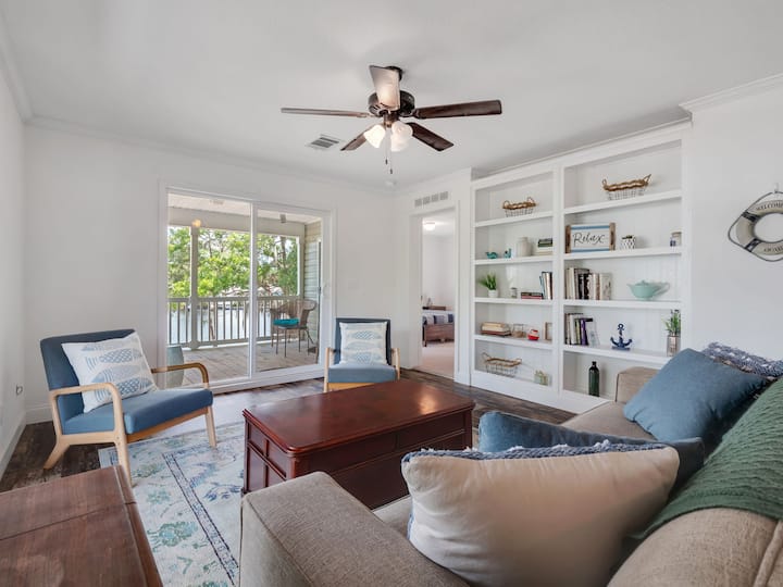 living room with sleeper sofa
