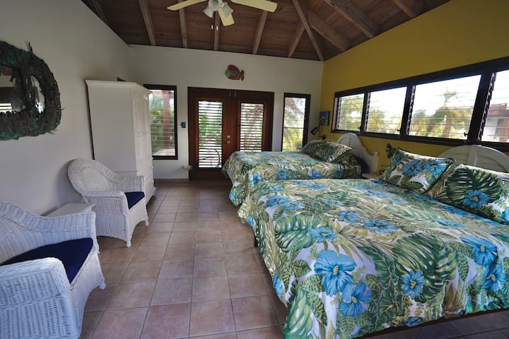 Das Gästezimmer verfügt über ZWEI Queensize-Betten. 