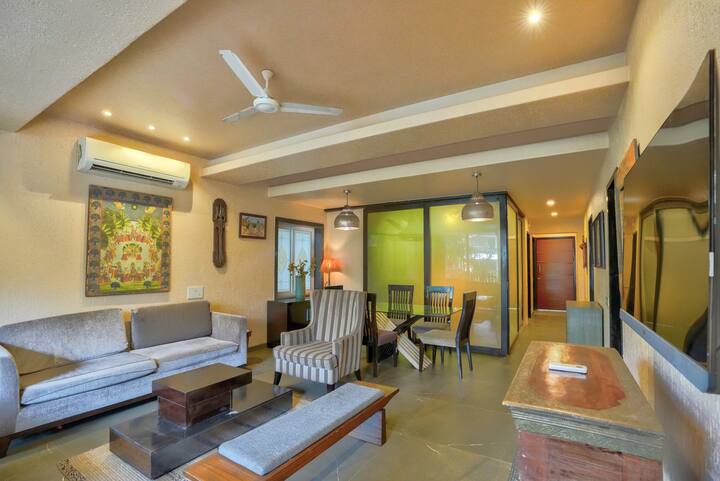Living Room with Smart UHD TV