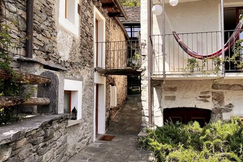 Small rustic Ticino-style house