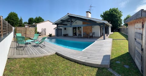 Family home with a pool