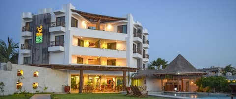 double room overlooking the garden