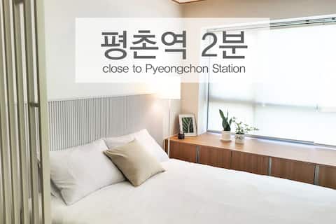 Pyeongchon Station 2 minutes away, long-term business