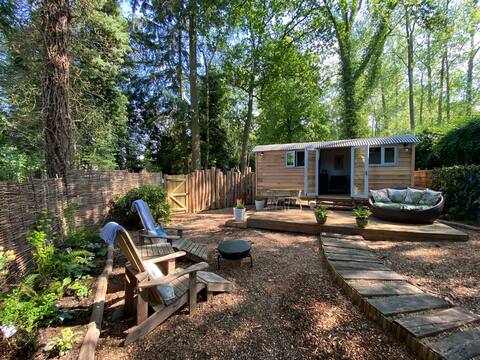 Luxury Woodland Shepherds Hut & Romantic Hot Tub