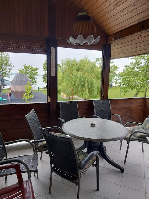 House on the shores of Lake Balaton, with a panorama