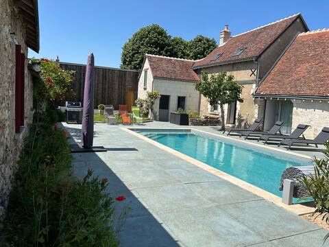 Le Clos des Buis2, swimming pool, between Tours and Amboise