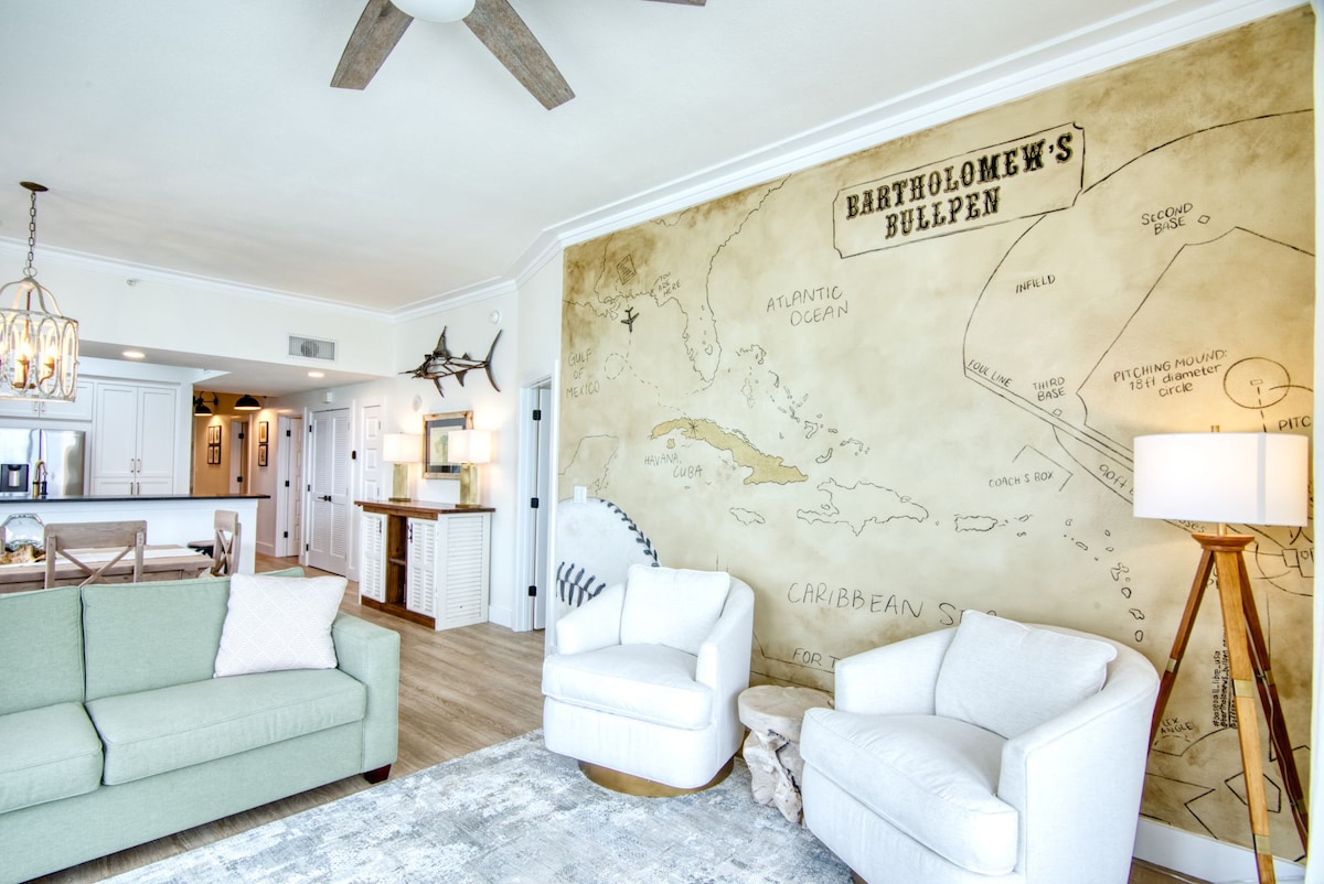 Prilagođeni mural priča priču iza Bartholomew 's Bullpena.