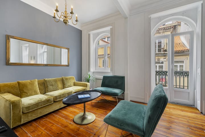 Central 1-bed W/ River View | D Nomads & R Workers - Lissabon