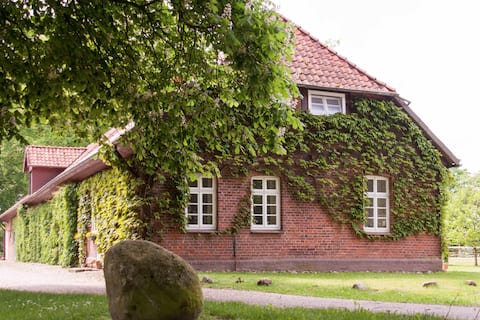 Country idyll under old oaks: pure nature