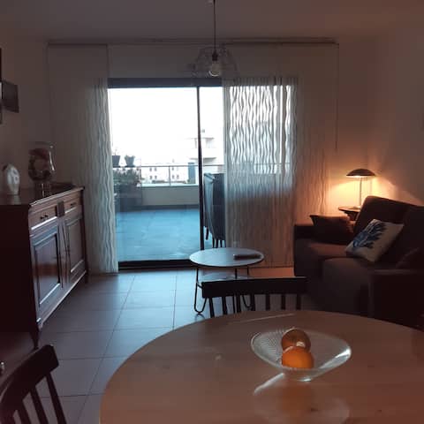 Airbnb performant: 3* apt 2 to 4 people, 30 m² terrace, sea view, 8 min walk à Grosseto Prugna