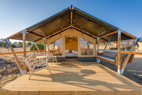 Safari Tent Glamping near Santa Fe by @staykitfox