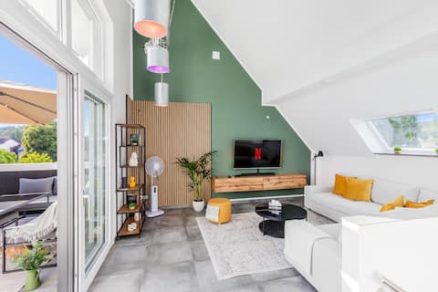 Airy Suite | Terrace, Parking | Near Bonn/Airport