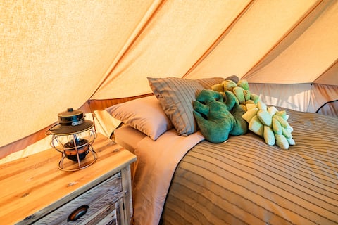 Top performing Airbnb: #3- Cozy Farm Tent + Private Bath + Sauna in Butte Silver Bow (Balance)