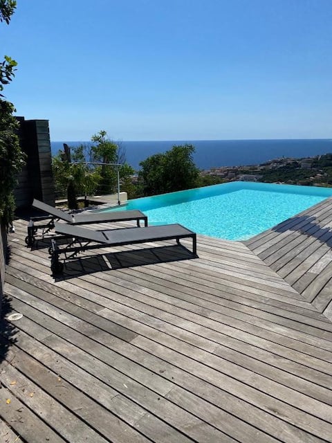 Villa Hauts de Bastia-sea view + infinity pool