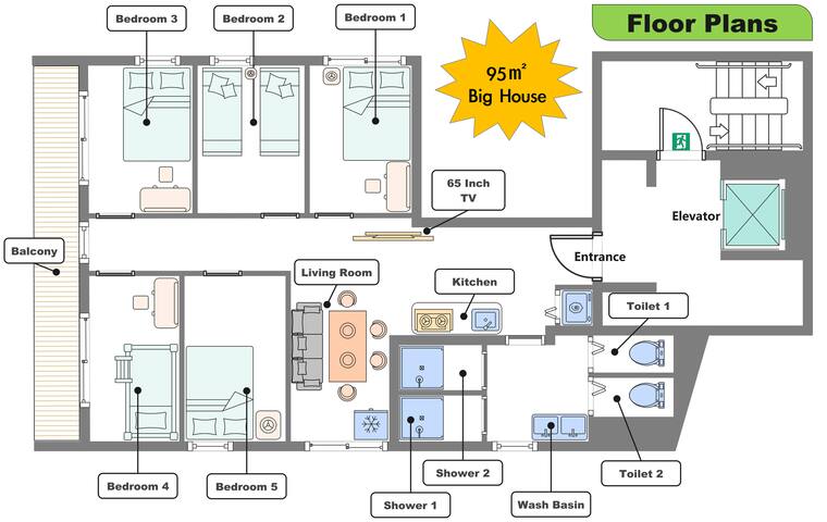 #KBK9A*｜新宿・歌舞伎町｜5卧室95㎡超大平层｜超级繁华地段的摩登公寓｜地铁站步行3分钟 gallery image 3