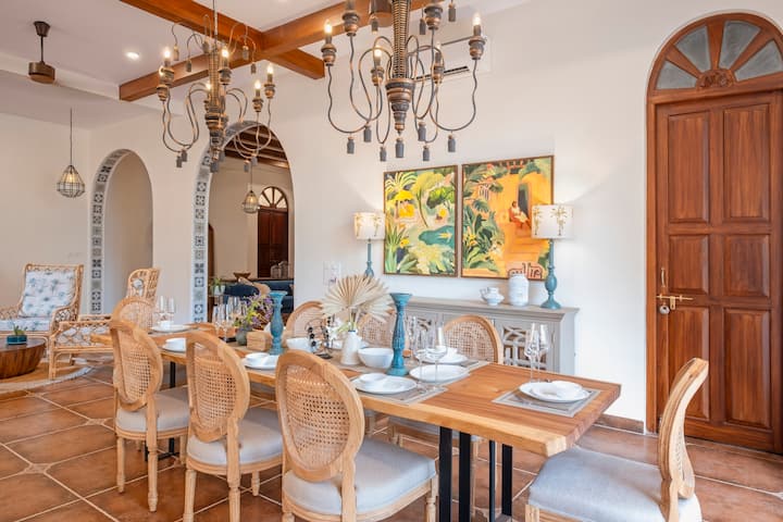 The dining set-up