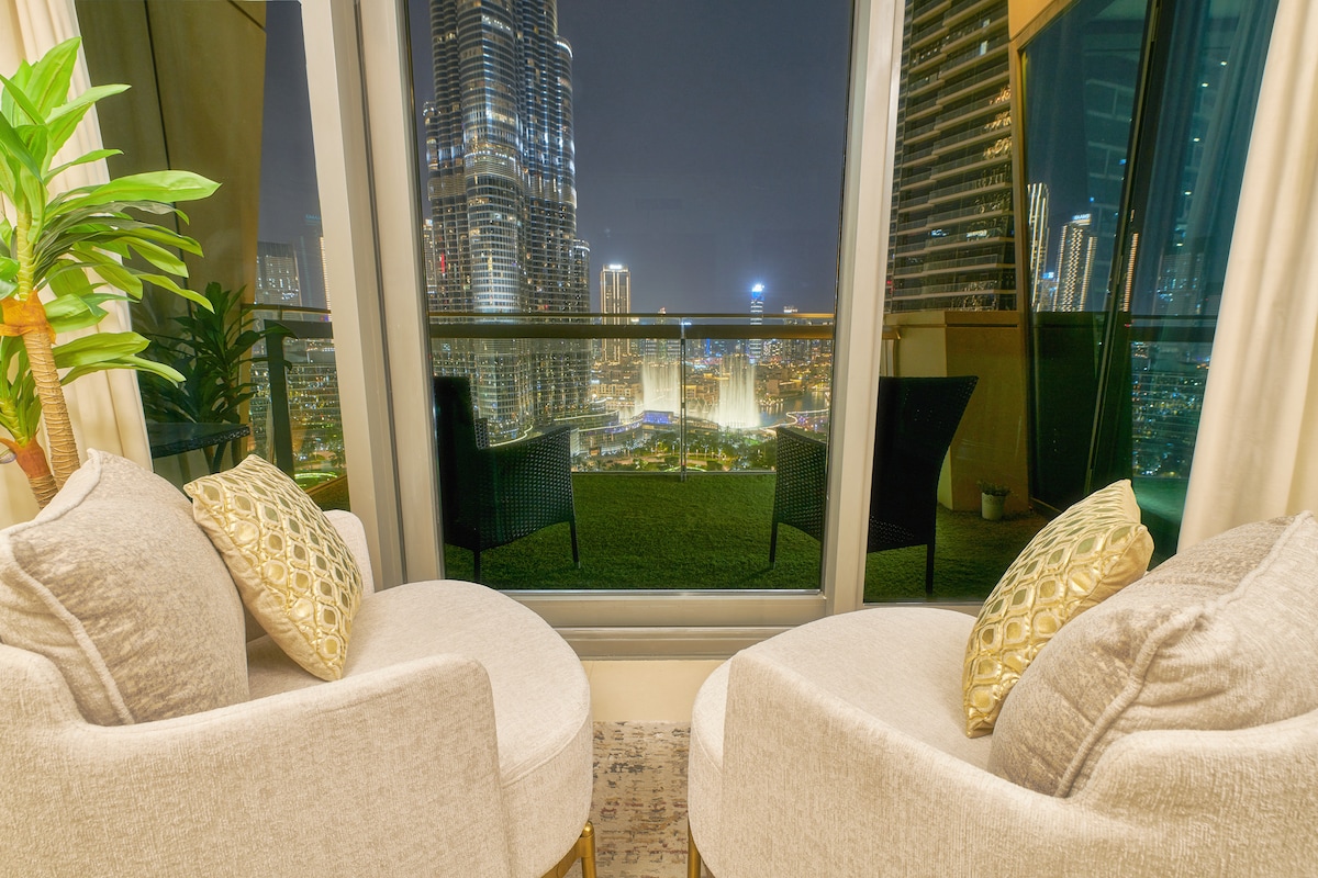 1 Bedroom Furnished Apartment with Burj Khalifa View | Burj Vista 2