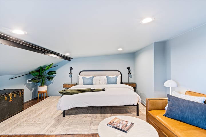 Bedroom 3 - Lofted Room - No ducking required on right side but taller individuals will need to duck on left side