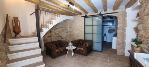 The corner of the stairs