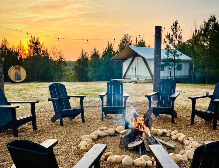 Entire Glamping Campground, 8 Luxury Safari Tents Campsites for Rent