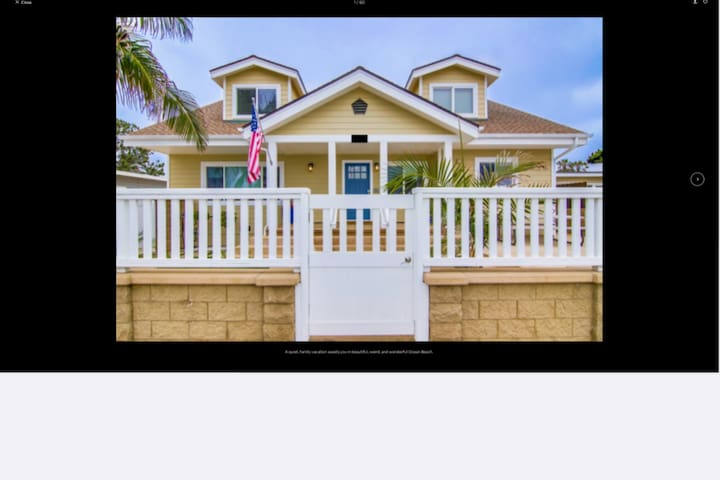 Large, Wonderful Family Beach Escape Steps to Surf