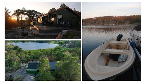 Undisturbed cottage near the sea with views and boat included