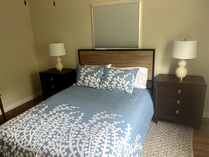 Back bedroom with queen bed.