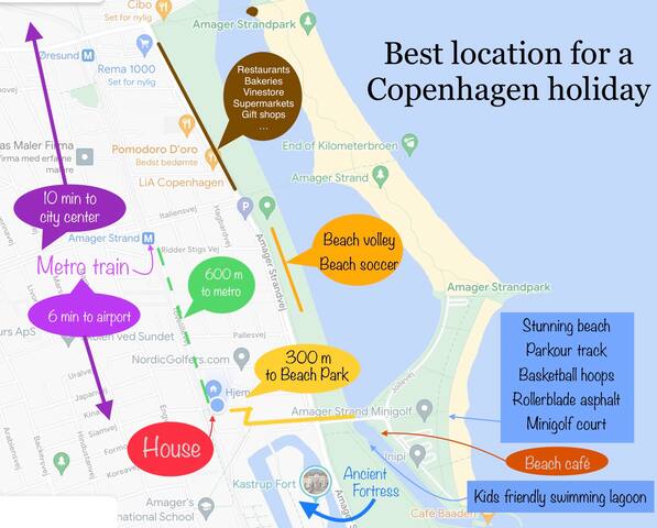 Familieidyl: Strand-hus ved By, Metro og Lufthavn gallery image 2