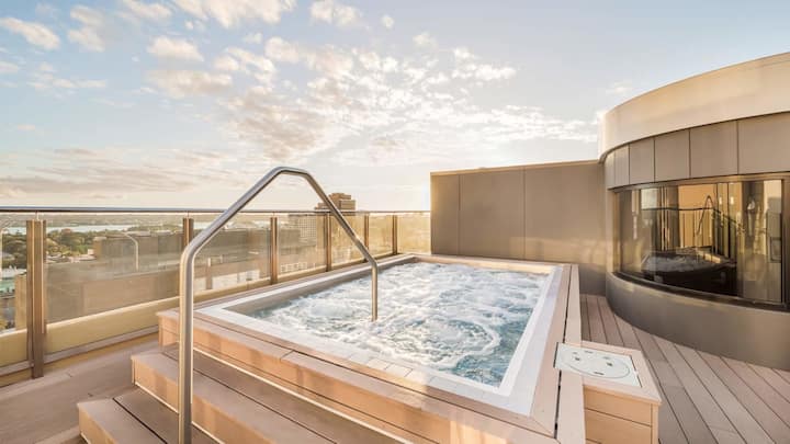 Newly renovated rooftop spa.