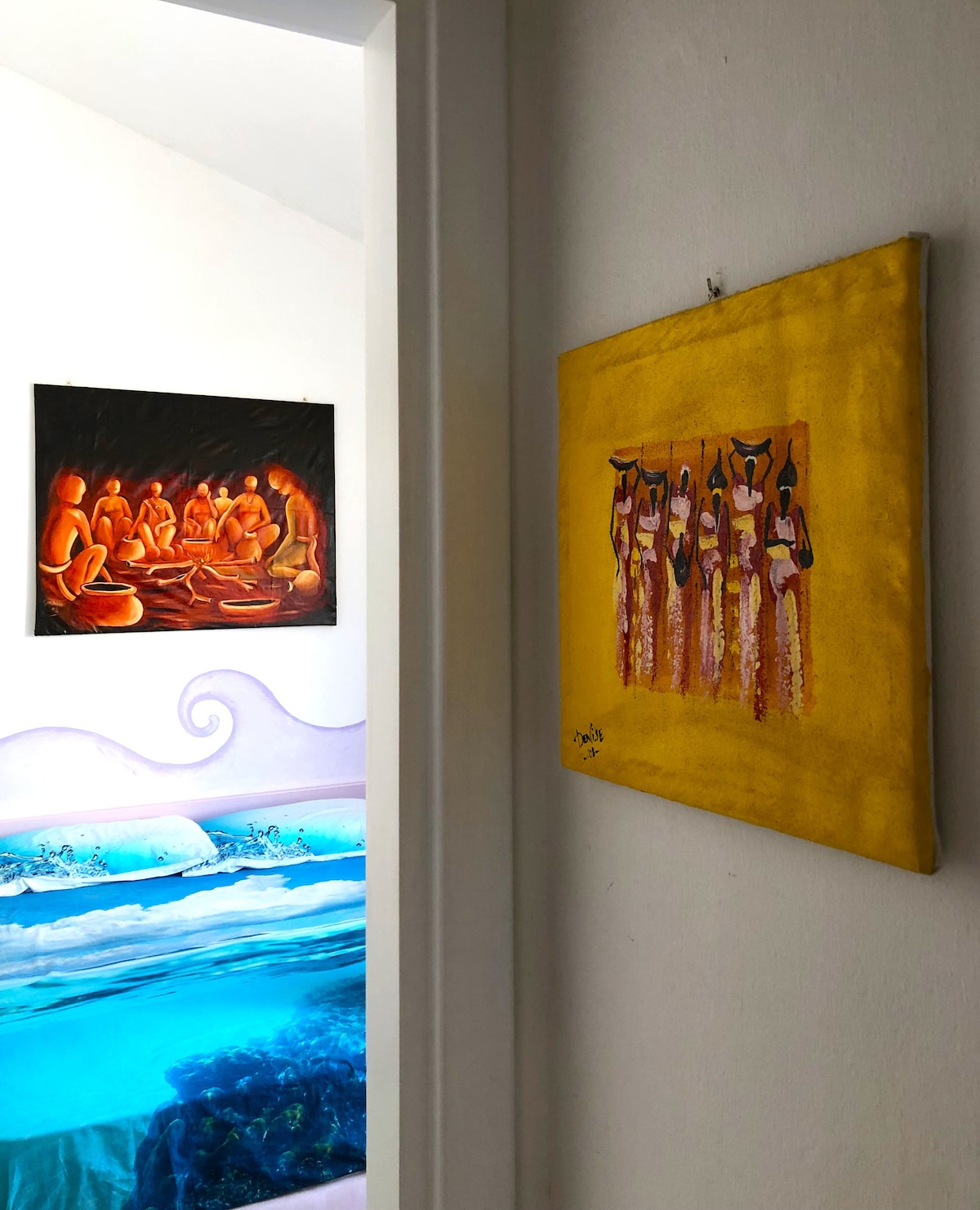 Pasillo y habitación doble