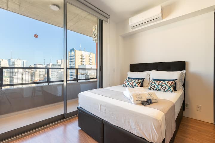 Studio Com Vista Panorâmica Para A Cidade. - Sao Paulo
