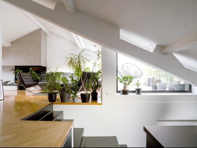 A two-floor open space house