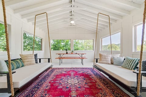 Colorful & Cozy River Retreat with a View