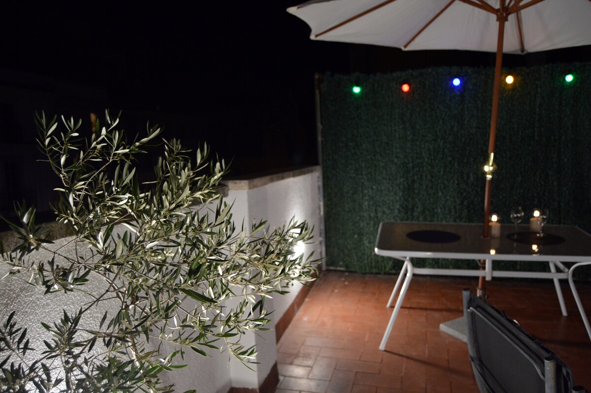Private terrace to enjoy romantic alfresco dinners during warm summer nights. at Tarraco Experience in Tarragona
