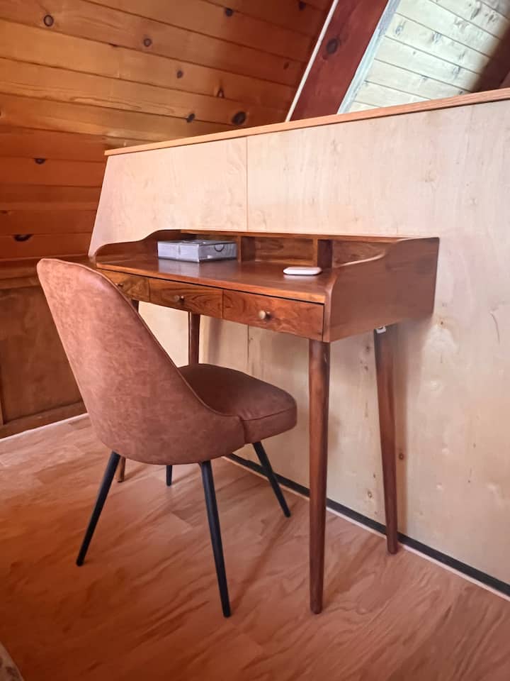 Bureau dans une chambre loft