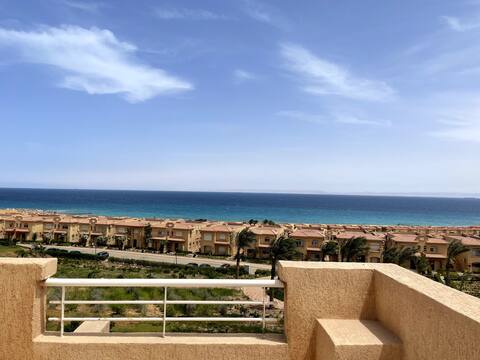 Sea & Pool View Penthouse Chalet At Telal Sokhna