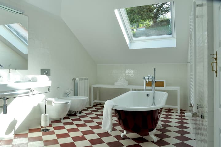 Baño con vista a la estrella.