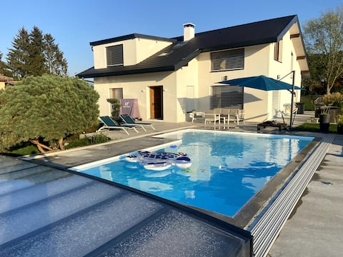 Villa with Lake and Pool View