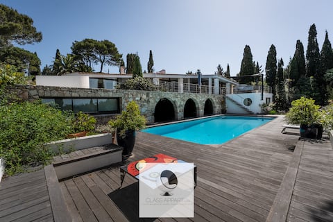 Mont Saint-Clair, sea and pond view + pool + air conditioning