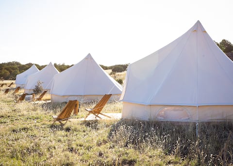 Bell Tent Glamping near Santa Fe by @staykitfox
