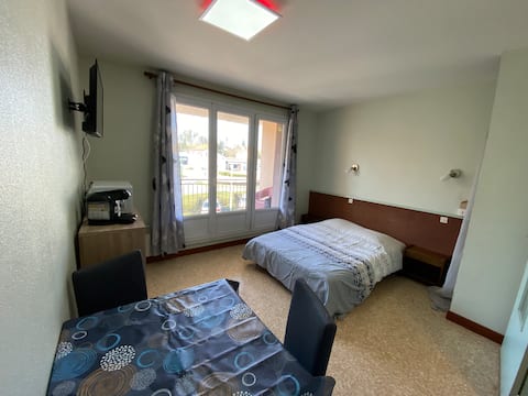 Studio with large balcony