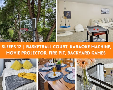Basketball Court | Pickleball | Karaoke | 6 Beds