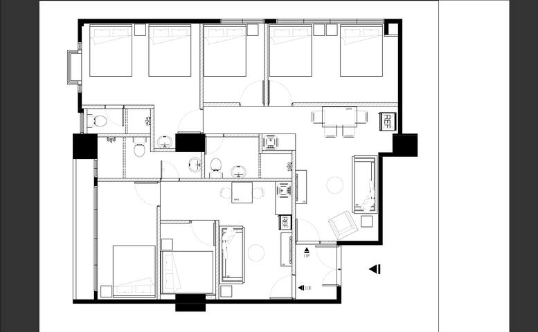 旅家雅舍11EF＠5B3B/電梯/10~14人古亭MRT 師大永康商圈 gallery image 3