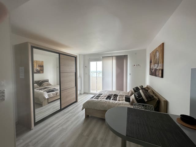 Entire home with 1 bedrooms in Colmar - Studio refait à neuf avec balcon, proche gare