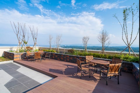 Private 27 pyeong # Spacious and relaxing ocean view three-room # Surfing beach # The beginning of a special sea trip on foot!