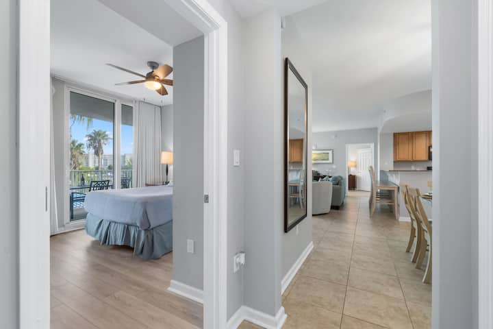 Hallway showing 3rd bedroom views