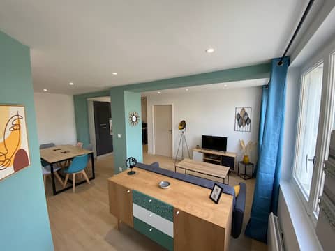 Family T3 apartment on ground floor on courtyard