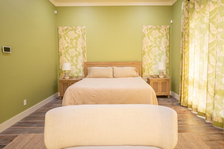 Master bedroom with a King Size bed. 