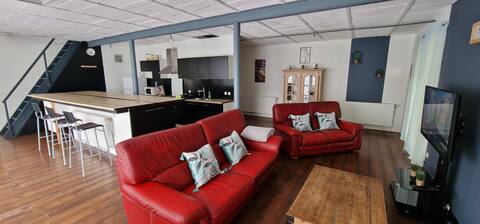 Fully-equipped loft for 7 people